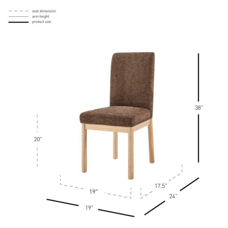 Erwica High Back Dining Chair , Brown