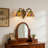 2 - Light Tiffany-Style Wall Sconce Dragonfly Stained Glass Vanity Light