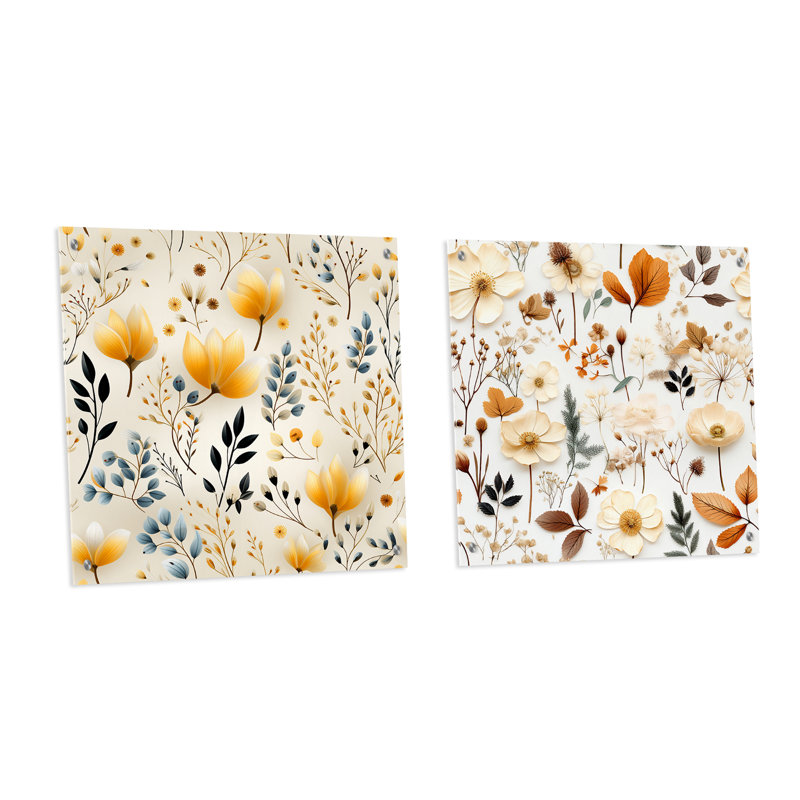 Whitby - Ensemble de 2 plantes murales en acrylique, H 30 po x l 61 po