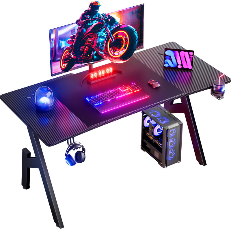 Metal Base Computer Desk, 74cm H x 140cm W x 60cm D