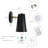 Modern LED Dimmable Color-Changing and Timer Wall Sconce with Matte Black Metal Frame and Gold Accents, for Bedroom, Living Room, Hallway