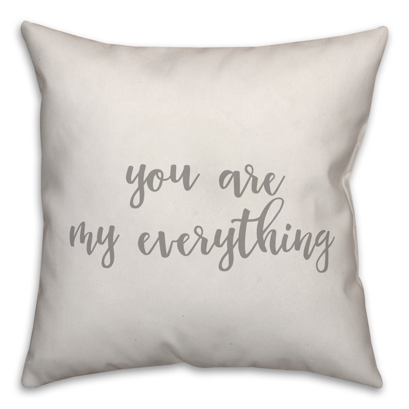  Coussin You You My My Everything, Blanc, Housse de coussin
