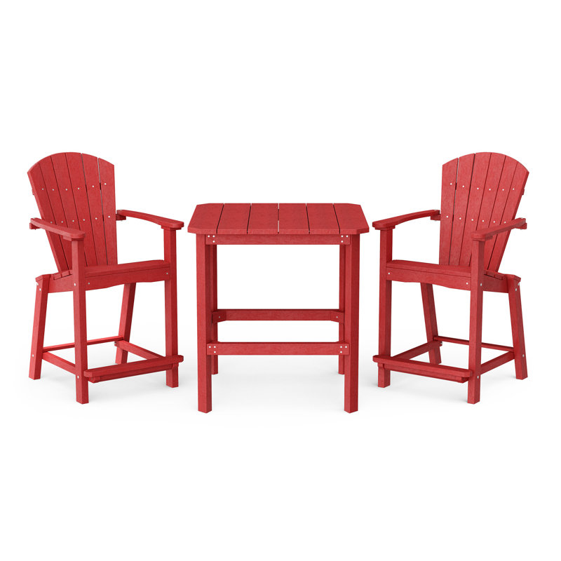 Ensemble de comptoir 3 pièces Classic, Rouge cardinal