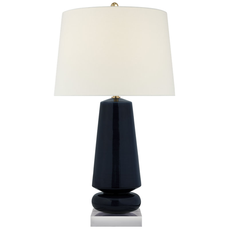 Parisienne Table Lamp, Coconut Porcelain, 35" H x 20" W x 20" D