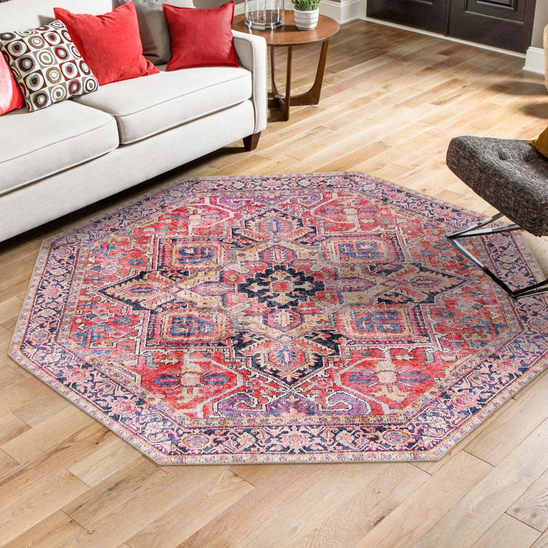 Prague Chenille Oriental Indoor Rug, Octagon 5'1"