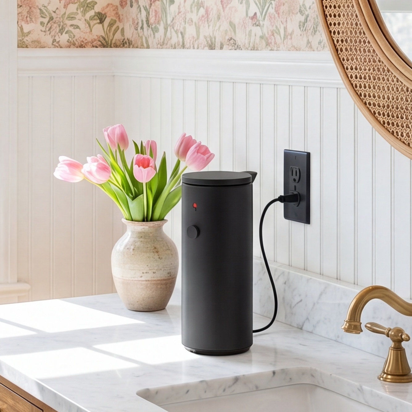 Rechargeable Sensor Soap Dispenser, Matte Black