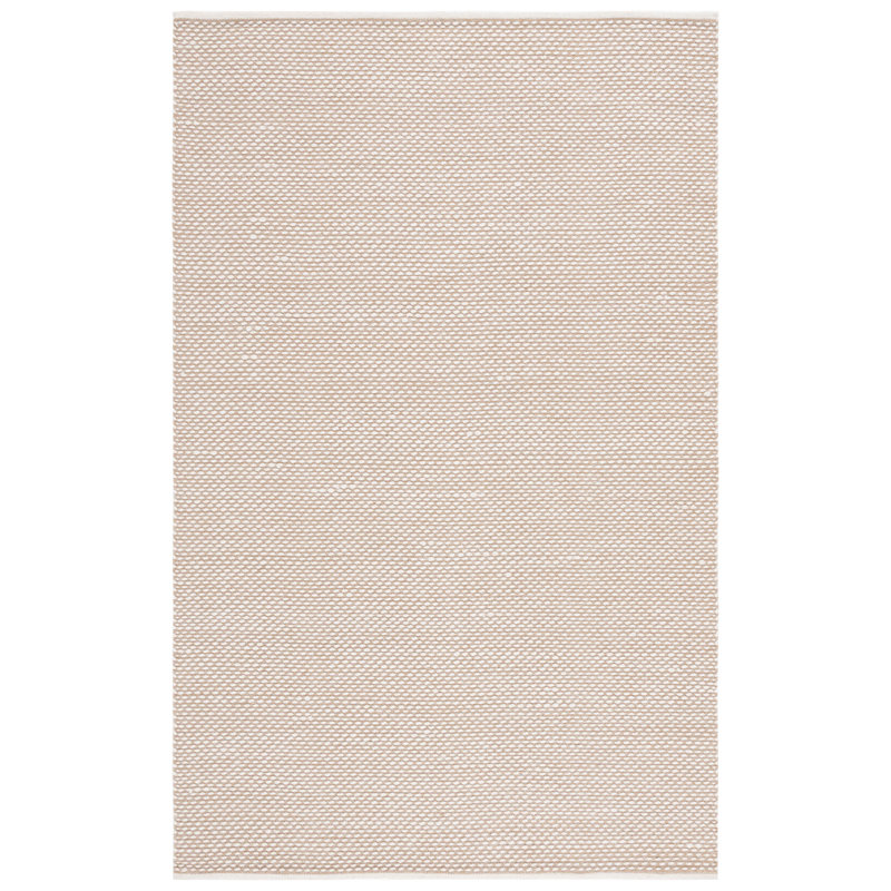 Vermont Flat Weave Wool/Cotton Rug in Beige, Rectangle 5' x 8'