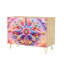Buffet buffet avec rangement à motif de pastel abstrait et mandala avec 2 portes pour le salon et la cuisine