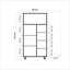 Armoire polyvalente avec pieds roulants, finition chêne Sonoma, 23,6 po x 45,7 po x 14,2 po | Panneau de particules enduit 100% mélamine, revêtement UV, fixation murale, nombreuses tablettes, idéales pour le rangement organisé et la décoration nostalgique