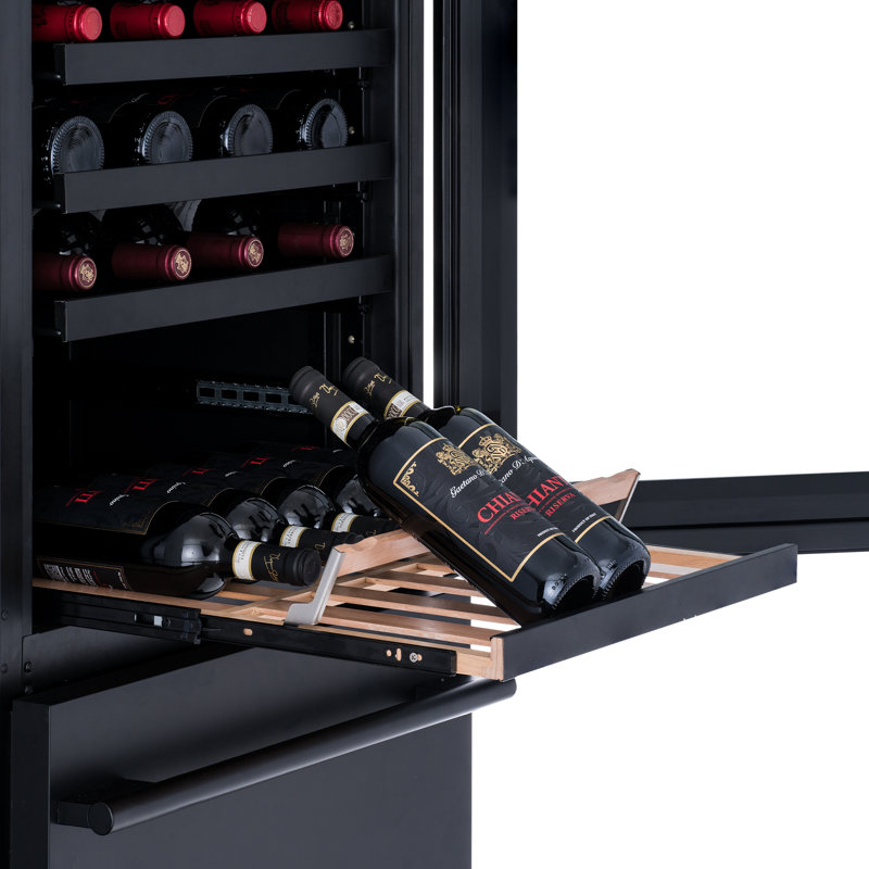 Estate 24" Black Stainless Steel Dual Zone Wine and Beverage Fridge