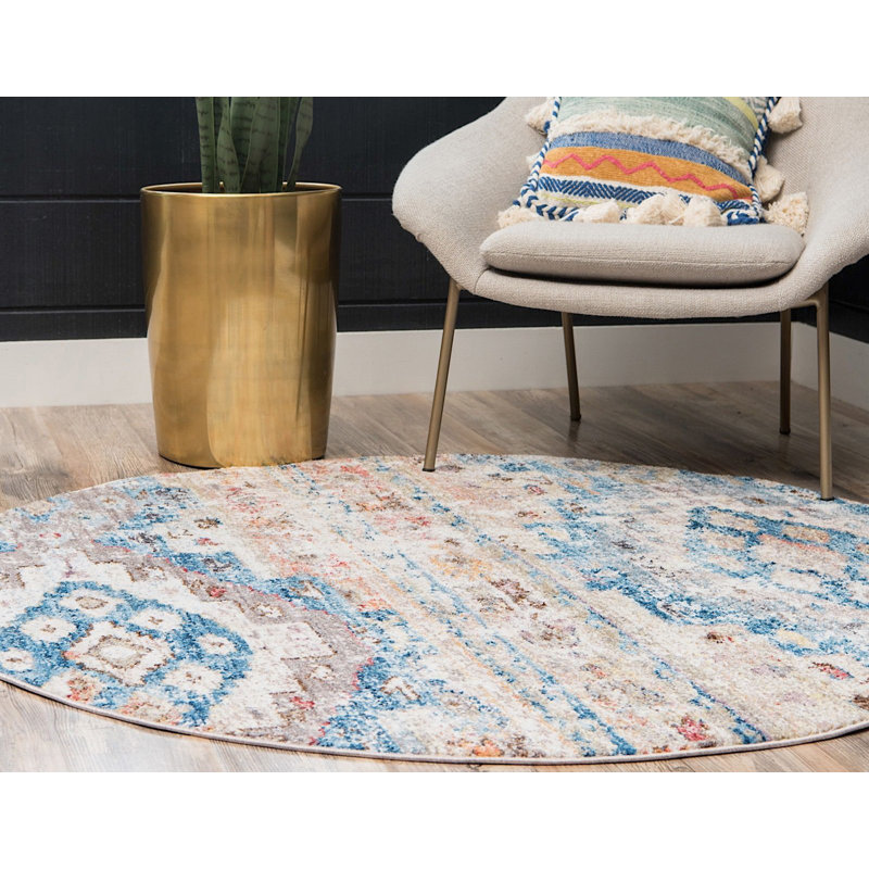Tapis brume de mer style sud-ouest Mulvaney, Rond 3 pi 3 po