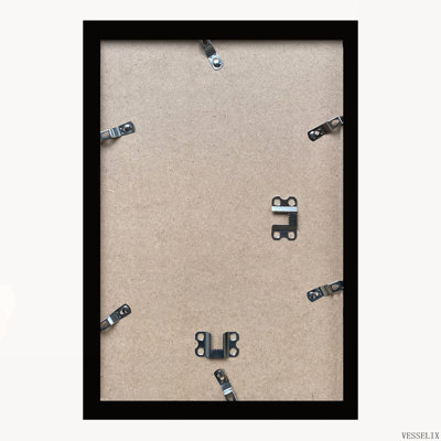 5-Pack PVC White Picture Frame, Wall Mount Display
