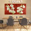 Orchids on Red Background by Andrea Antinori - Wrapped Canvas Painting-1660377403