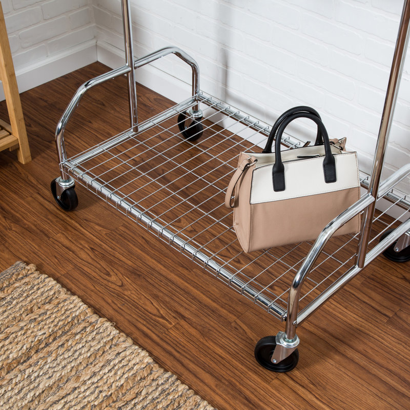 Shanaya Metal Adjustable Rolling Clothing Rack