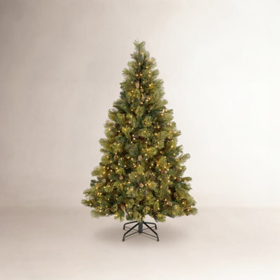 Quentin Flocked 12' Pre-Lit Pine Christmas Tree
