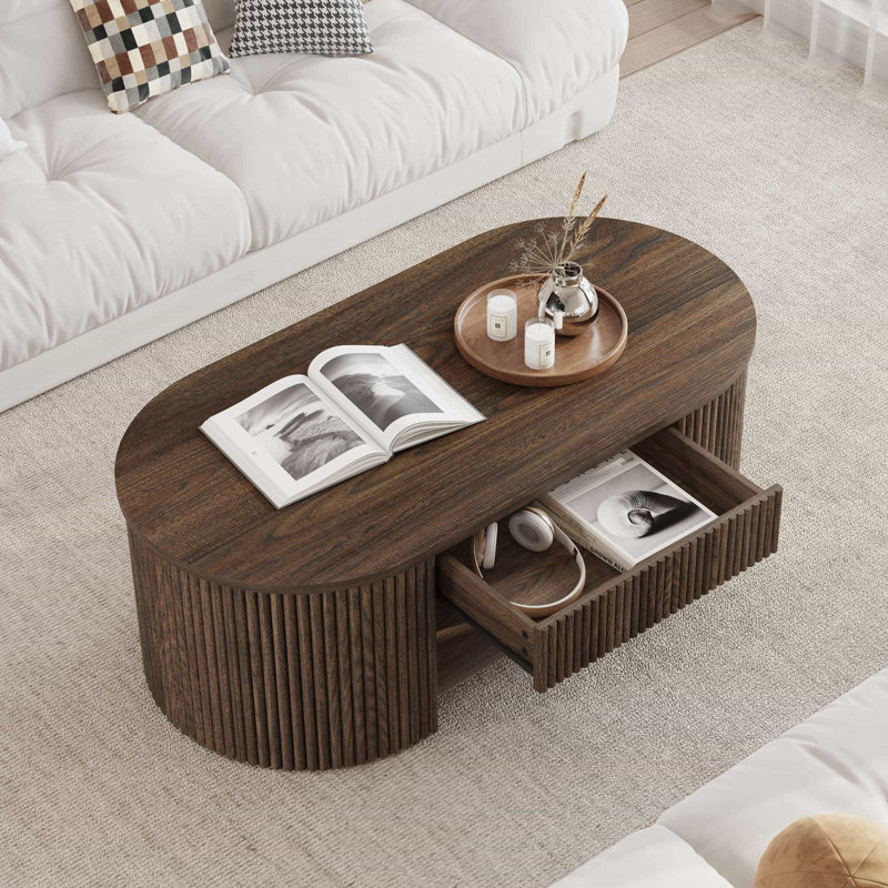 Table basse Guinna, Noyer foncé