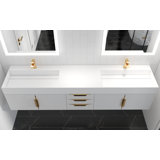 84" Amazon Double Bathroom Vanity with Top