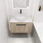 Ensemble de meuble-lavabo moderne 30 po avec lavabo en céramique, meuble-lavabo mural en chêne blanc avec porte à fermeture en douceur-1017120210-1017120207