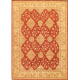 Ferehan Hand Knotted Wool Oriental Area Rug in Rust/Beige