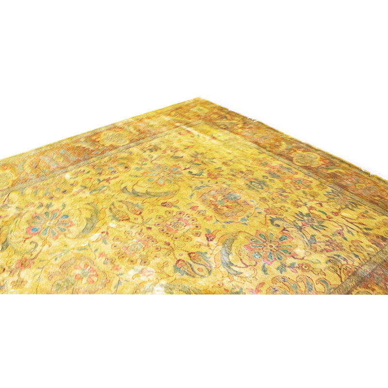 High-Quality Hand-Knotted Gold Area Rug