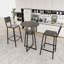 Ensemble de table de bar 3 pièces avec 2 tabourets de bar, table de bistro ronde à hauteur de pub avec tablette de rangement, ensemble de salle à manger à hauteur de comptoir industriel pour cuisine, appartement, balcon et café