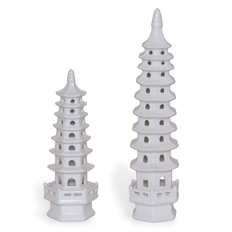 2 Piece Pagoda Objects Set