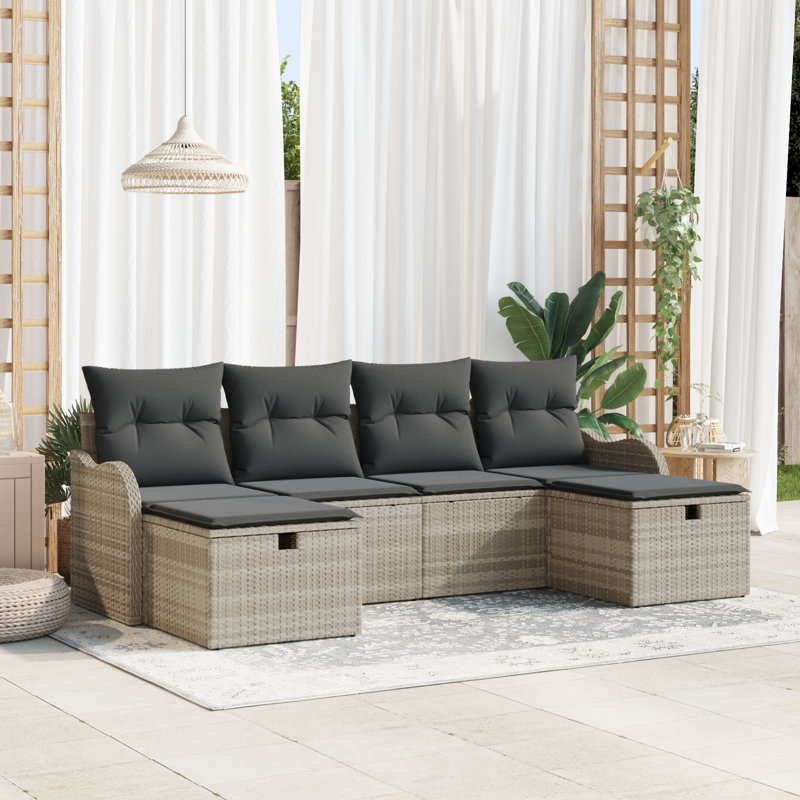 231cm Wide Patio Sofa with Cushions