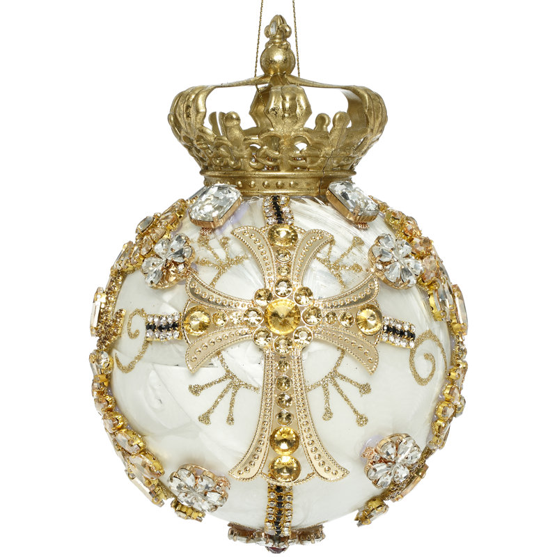 Crown Jewels Ornament, Ivory - 7 Inches