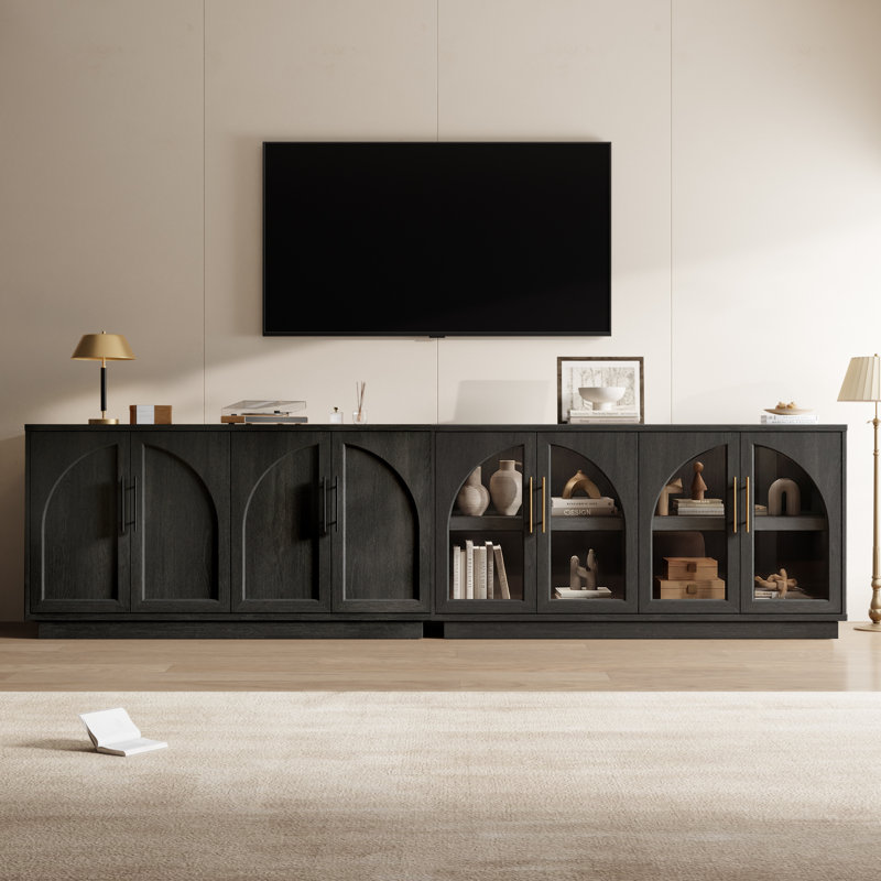 Arden 120'' W Arched Sideboard Buffet Cabinet with 8 Doors