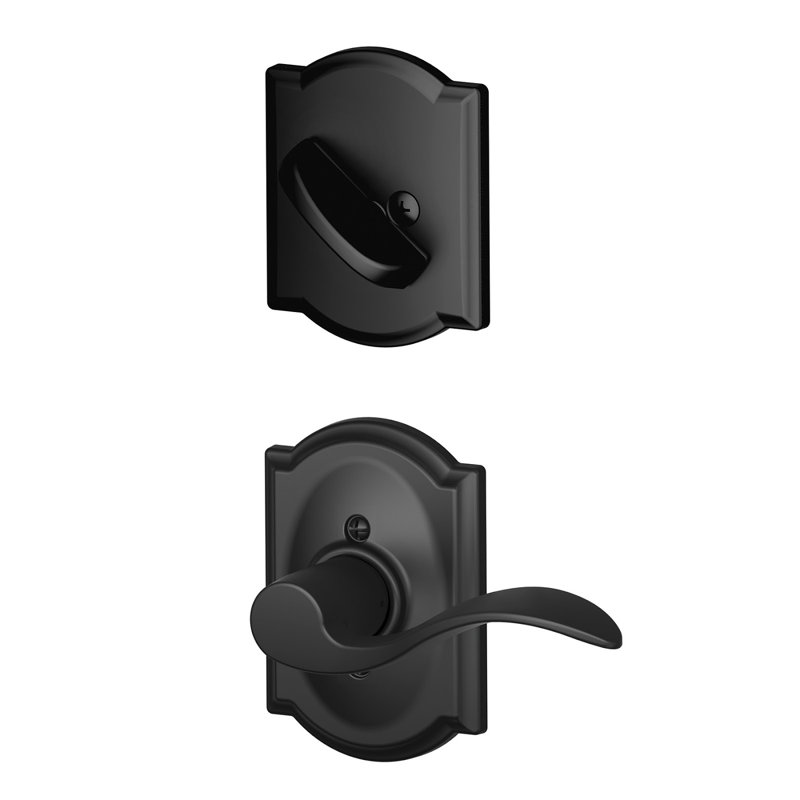 Accent Interior Lever Set, Matte Black, Right, Yes
