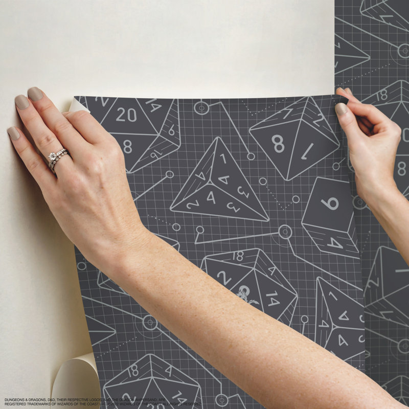 Papier peint adhésif Dungeons & Dragons, Gris anthracite