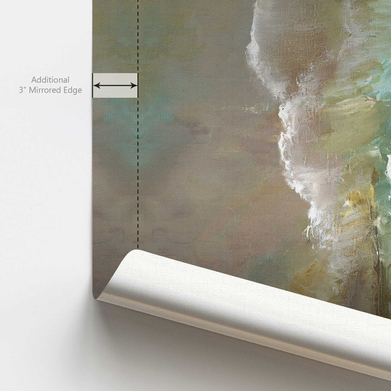 Impression sur toile roulée Waves Meeting the Shore II, Toile tendue, H 24 po x l 24 po x P 1,25 po