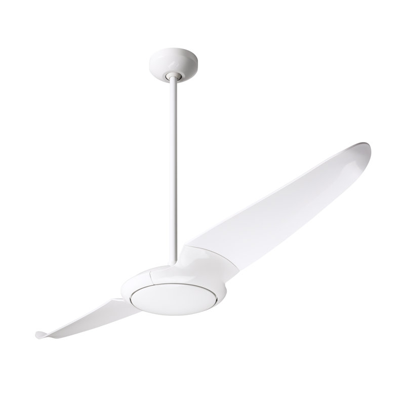 IC Air 56'' Ceiling Fan, Remote Control, White, Gloss White