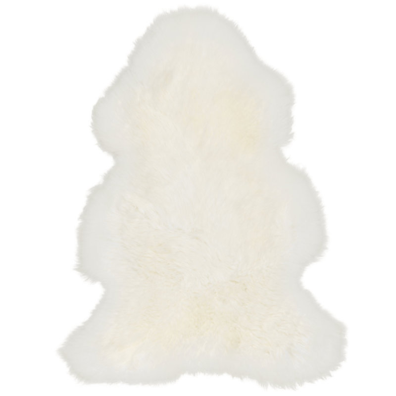 Weybossett Solid Colour Sheepskin Hand Woven Area Rug, Novelty 60 x 100cm
