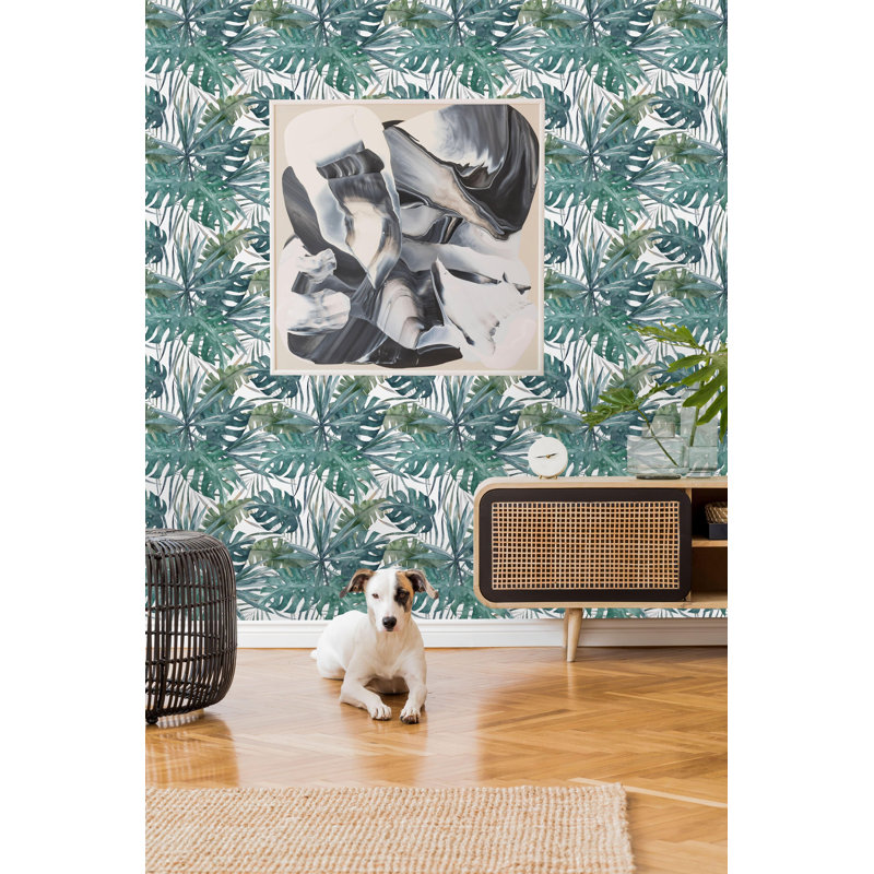 Rouleau de papier peint adhésif Baril Leaves, L 10,42 po x l 25 po