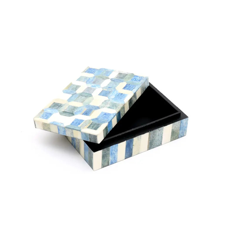 Decorative Box | Storage Box with Bone Material | 6X4X2"
