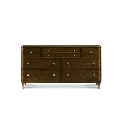 Commode double en bois massif à 8 tiroirs l 69 po