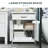 Modern Bathroom Cabinet, Bathroom Floor Cabinet with Doors, White