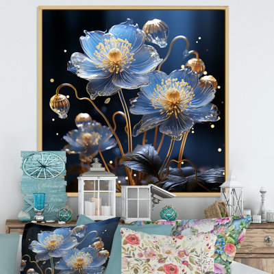 Céleste harmonie florale I sur toile