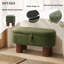 Pouf de rangement moderne en velours côtelé, banc rembourré pour chambre, entrée, salon et hall d'entrée-297338454