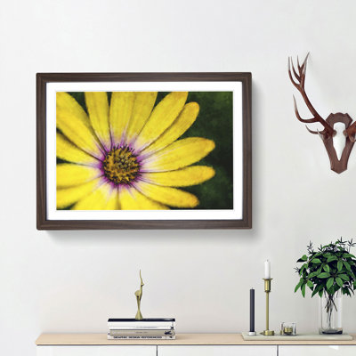 Yellow Gerbera Flower - Picture Frame Painting Print