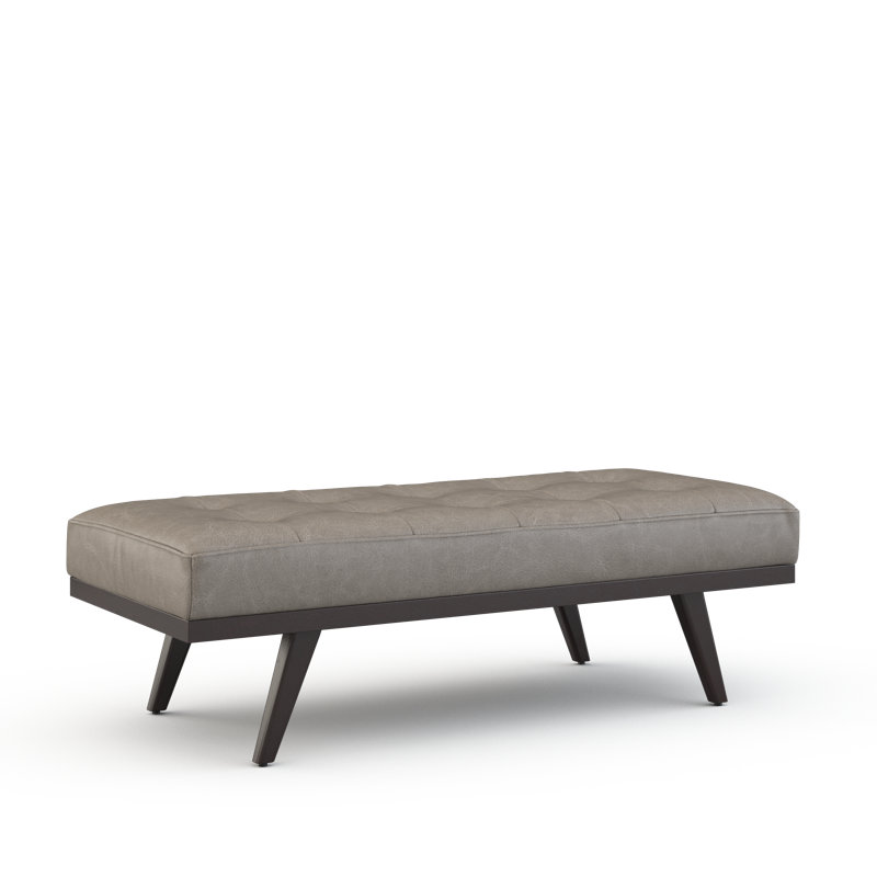 Drew Tufted Ottoman, Outlaw Heather
