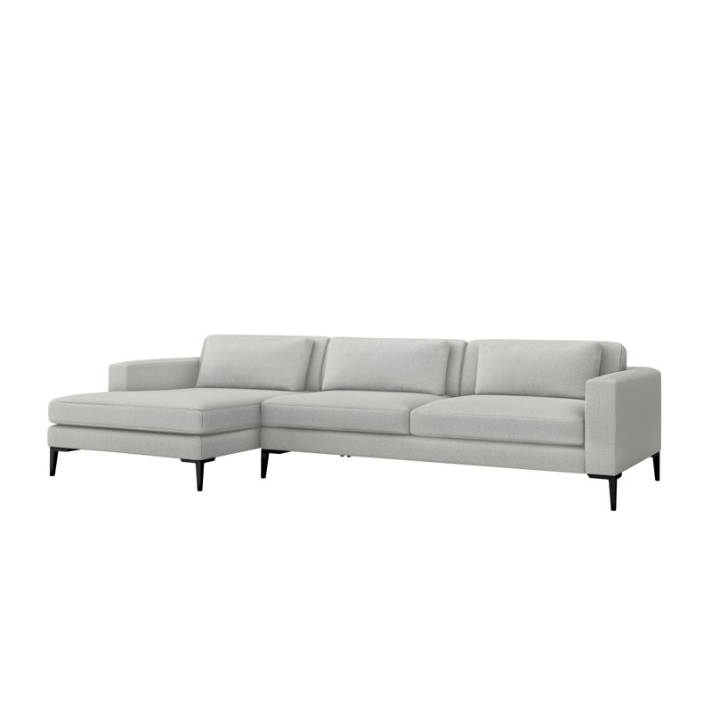 Izzy Chaise Sectional, Left Hand Facing, Fresco 100% Polyester, Black