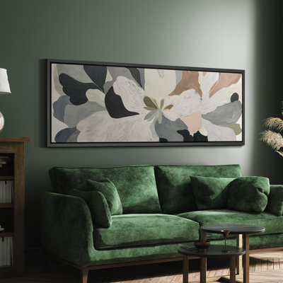 «Abstract Botanical Mid Century Shape Contemporary Blossom Abstract Floral», reproduction d'art sur toile
