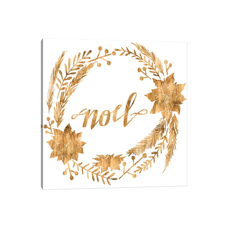 Golden Christmas IV by Grace Popp - No Frame Print on Canvas