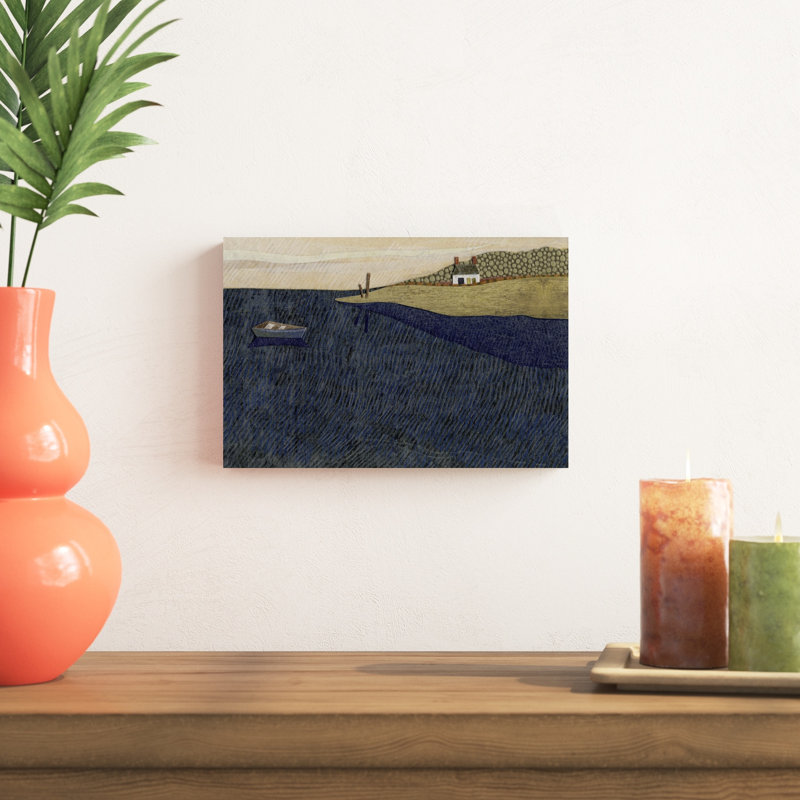 «Tiny House V» par Susan Savory - peinture sur toile tendue, H 8 po x l 12 po