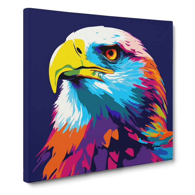 Eagle Pop Art - Wrapped Canvas, 50cm H x 50cm W x 3cm D