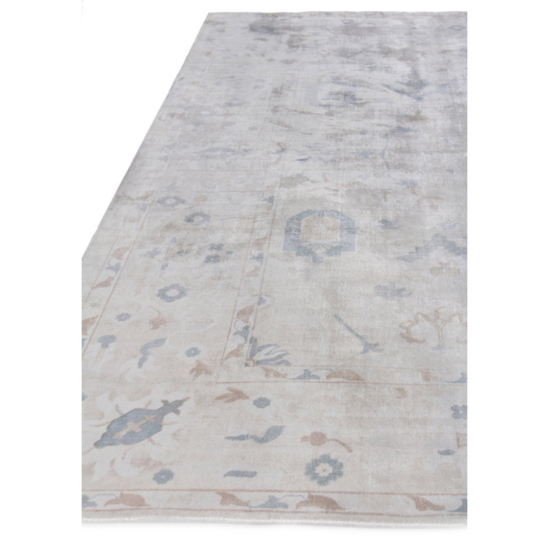 Koda Oriental Area Rug in Ivory, Rectangle 8' x 10'