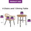 Feingold 4 - Person Wicker Patio Dining Set with Round Table , Cushions Included