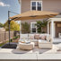 12' X 9' Rectangular Cantilever Umbrella With Counter Weights